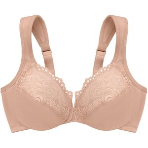 GLAMORISE - Tief geschnittener WonderWire-BH mit Spitze - Haut Unterwäsche 1 ct Damen (58.89 € / 1 ct)