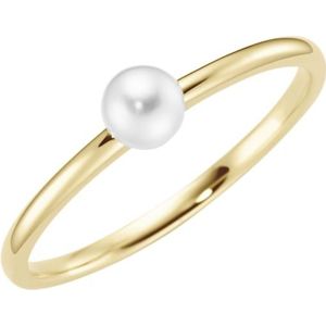 Luigi Merano - Ring zart mit Süßwasserperle, Gold 585 Ringe 1 ct Gold Damen (254.14 € / 1 ct)