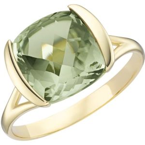 Luigi Merano - Ring mit quadrat. / abgerundeten Edelstein, Gold 375 Ringe 1 ct Grün Damen (483.64 € / 1 ct)