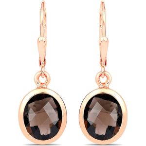 Vira Jewels - Ohrhänger 925/- Sterling Silber Rauchquarz braun 4,6 ct. Ohrringe 1 ct Damen (69.89 € / 1 ct)