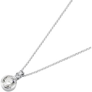 Giorgio Martello Milano - Kette rundem Zirkonia Anhänger, Silber 925 Ketten 1 ct Silber Damen (75.64 € / 1 ct)
