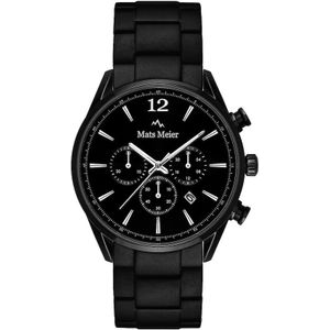 Mats Meier - Herrenuhr Mats Meier Grand Cornier schwarz - edelstahl Herrenuhren 1 ct (111.99 € / 1 ct)