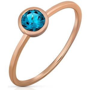 Orolino - Ring 585/- Gold Blautopas beh. blau Ringe 1 ct Damen (358.99 € / 1 ct)