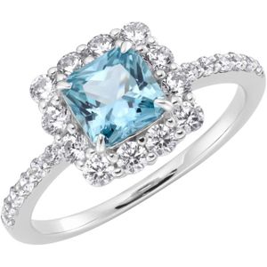 Giorgio Martello Milano - Ring Ziersteine, Zirkonia weiß, Silber 925 Ringe 1 ct Blau (67.14 € / 1 ct)