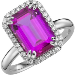 Giorgio Martello Milano - Ring in blau, fuchsia oder lila, Zirkonia weiß, Silber 925 Ringe 1 ct Violett (128.99 € / 1 ct)