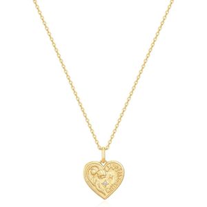 Glanzstücke München - Halskette Geburtsblume Mai Maiglöckchen aus Sterling Silber in Gelbgold mit Zirkonia Ketten 1 ct Damen (50.99 € / 1 ct)