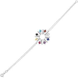 dKeniz - Armband 925/- Sterling Silber Zirkonia bunt Armbänder & Armreife 1 ct Weiss Damen (158.99 € / 1 ct)