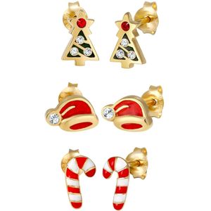 Elli - Christmas 3er Set Kristalle 925 Silber Ohrringe 1 ct Damen (59.49 € / 1 ct)