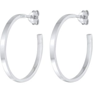 Elli - Creolen Stecker Basic Halbcreolen 925 Silber Ohrringe 1 ct Damen (59.49 € / 1 ct)