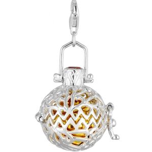 Nenalina - Engelsflüsterer Klangkugel Granatstein 925 Silber Charms & Kettenanhänger 1 ct Damen (69.99 € / 1 ct)
