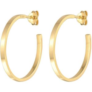 Elli - Creolen Stecker Basic Schlicht 925 Silber Ohrringe 1 ct Damen (67.99 € / 1 ct)