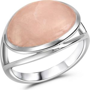 Celesta - Ring 925/- Sterling Silber Rosenquarz rosa Ringe 1 ct Weiss Damen (76.49 € / 1 ct)