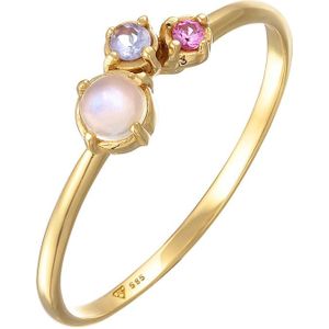 Elli PREMIUM - Mondstein Tansanit synth. Saphir 585er Gelbgold Ringe 1 ct Damen (199.99 € / 1 ct)