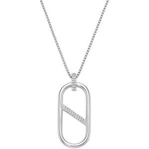 Giorgio Martello Milano - Kette Anhänger mit Zirkonia, Silber 925 Ketten 1 ct Silber Damen (101.14 € / 1 ct)