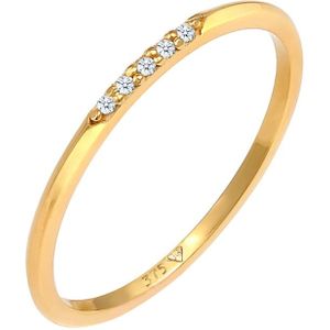 Elli DIAMONDS - Bandring Diamanten Elegant Fein (0.025 ct)375 Gold Ringe 1 ct Damen (169.99 € / 1 ct)