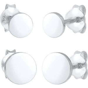 Elli - Disc Plättchen Kreis Basic 2er Set 925 Silber Ohrringe 1 ct Damen (39.99 € / 1 ct)