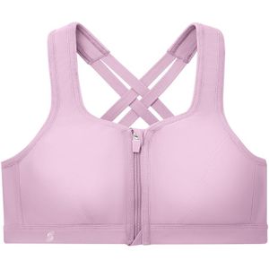 GLAMORISE - Sport-BH mit Reißverschluss vorn - Lavendel Unterwäsche 1 ct Damen (32.19 € / 1 ct)