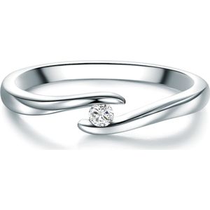 Trilani - Diamant-Ring aus Sterling Silber in Silber mit Diamant Ringe 1 ct Damen (168.99 € / 1 ct)