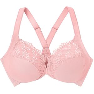 GLAMORISE - WonderWire-Vorderverschluss-BH mit T-Rücken - Sanftes Pink Unterwäsche 1 ct Damen (58.89 € / 1 ct)