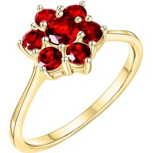 Fascination by Ellen K. - Ring 585/- Gold Granat rot Ringe 1 ct Damen (478.99 € / 1 ct)
