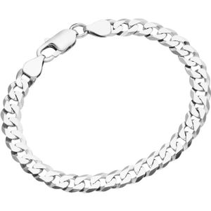 Smart Jewel - Armband Panzerkette diamantiert, massiv, Silber 925 Armbänder & Armreife 1 ct Silber Damen (80.74 € / 1 ct)