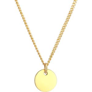 Elli PREMIUM - Plättchen Coin Münze Basic 375 Gelbgold Ketten 1 ct Damen (237.99 € / 1 ct)