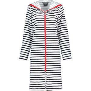 Cawö - Cawö Bademäntel Damen Kurzmantel mit Kapuze Streifen 1244 schwarz-weiß - 96 1 ct Weiss (138.49 € / 1 ct)