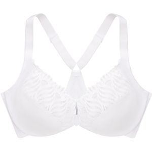 GLAMORISE - WonderWire-Vorderverschluss-BH mit T-Rücken - Weiss Unterwäsche 1 ct Damen (58.89 € / 1 ct)