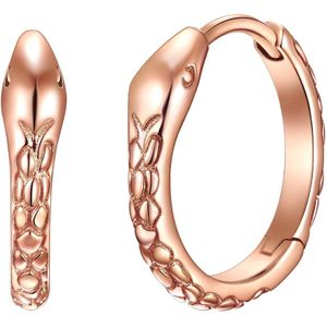 Glanzstücke München - Creolen Schlangenkopf Sterling Silber in Roségold 1 ct Damen (46.74 € / 1 ct)