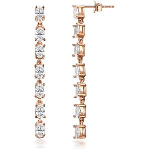 dKeniz - Ohrhänger 925/- Sterling Silber Zirkonia weiß Ohrringe 1 ct Weiss Damen (108.99 € / 1 ct)