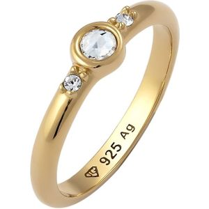 Elli - Solitär Glas Kristalle Weiß 925 Sterling Silver Ringe 1 ct Damen (39.99 € / 1 ct)