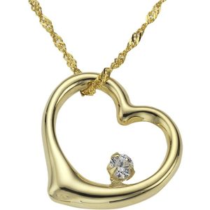 Fascination by Ellen K. - Halskette 333/- Gold Zirkonia weiß Charms & Kettenanhänger 1 ct Damen (152.14 € / 1 ct)