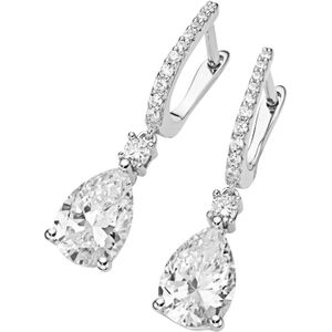 Smart Jewel - Creolen mit funkelnden Zirkonia Steinen, Silber 925 1 ct Weiss Damen (108.99 € / 1 ct)