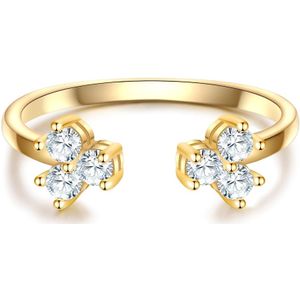 Glanzstücke München - Ring aus Sterling Silber in Gelbgold mit Zirkonia Ringe 1 ct Damen (50.99 € / 1 ct)