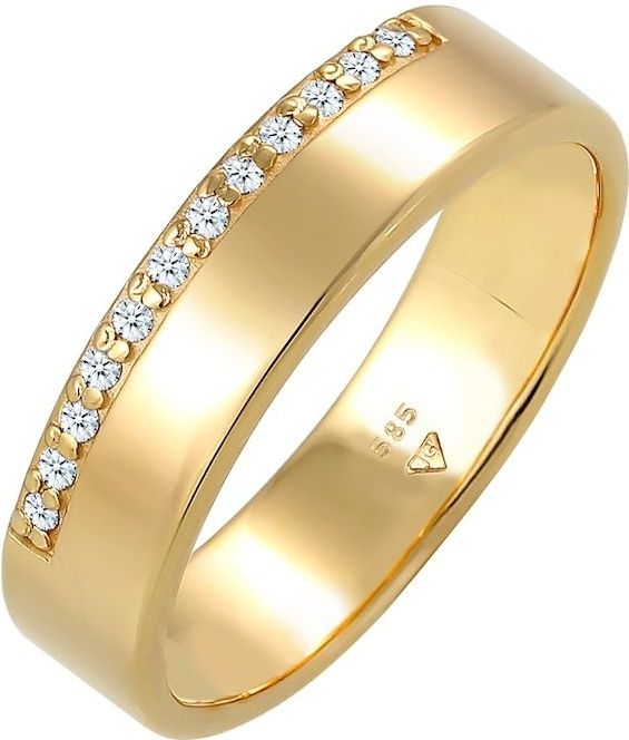 Elli DIAMONDS - Verlobung Diamant (0.12 ct) Luxuriös 585 Gelbgold Ringe 1 ct Damen (599.99 € / 1 ct)