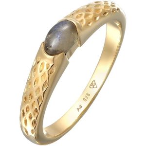 KUZZOI - Herren Bandring Labradorit Vintage Used 925 Silber Herrenschmuck 1 ct (69.99 € / 1 ct)