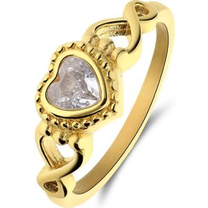 Lucardi - Ring Stahl Ringe 1 ct Damen (31.99 € / 1 ct)