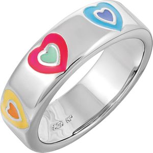 caï - Damenring 925er Silber, Emaille Ringe 1 ct (58.99 € / 1 ct)