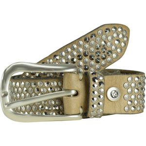 b.belt - Nietengürtel Leder 95 cm (95 cm 95 cm) Gürtel 1 ct Nude Herren (169.89 € / 1 ct)