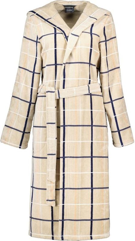 Cawö - Cawö Bademäntel Damen Kapuze Karo 4348 sand-marine - 31 1 ct (148.39 € / 1 ct)