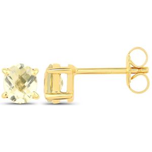 Vira Jewels - Ohrstecker 925/- Sterling Silber Lemon Quarz gelb 1,22ct. Ohrringe 1 ct Damen (59.89 € / 1 ct)