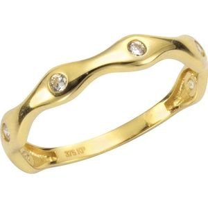 Fascination by Ellen K. - Ring 375/- Gold Zirkonia weiß Ringe 1 ct Damen (188.99 € / 1 ct)