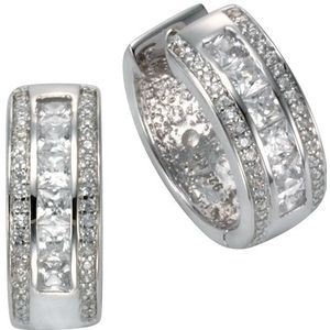 Celesta - Ohrring 925/- Sterling Silber Zirkonia weiß 0,195 Creolen 1 ct Weiss Damen (101.99 € / 1 ct)