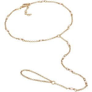 Elli - Fuß Chain mit Muschelkernperlen Weiß 925 Sterling Silver Fußketten 1 ct Damen (59.49 € / 1 ct)