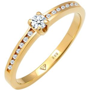 Elli DIAMONDS - Verlobungsring Diamant (0.18 ct.) 585 Gelbgold Ringe 1 ct Damen (519.99 € / 1 ct)