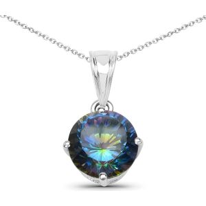 Vira Jewels - Anhänger mit Kette 925/- Sterling Silber Quartz blau 3,71 ct. Charms & Kettenanhänger Damen (77.89 € / 1 ct)