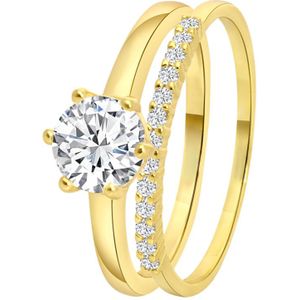 Lucardi - Silberring Ringe 1 ct Damen (34.39 € / 1 ct)