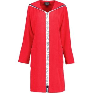 Cawö - Cawö Bademäntel Damen Reißverschluss mit Kapuze Sea Salt Sand 3101 rot - 203 1 ct Weiss (128.59 € / 1 ct)