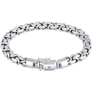 KUZZOI - Herren Panzerarmband Königskette Basic 925 Silber Herrenschmuck 1 ct (303.99 € / 1 ct)