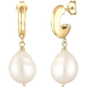 Elli - Creolen Barock Süßwasserzuchtperlen 925 Silber Ohrringe 1 ct Damen (79.99 € / 1 ct)